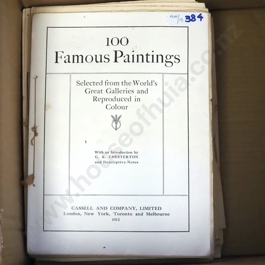 100 Famous Paintings Selected From the Worlds Great Galleries & Reproduced In Colour  Image 1++
