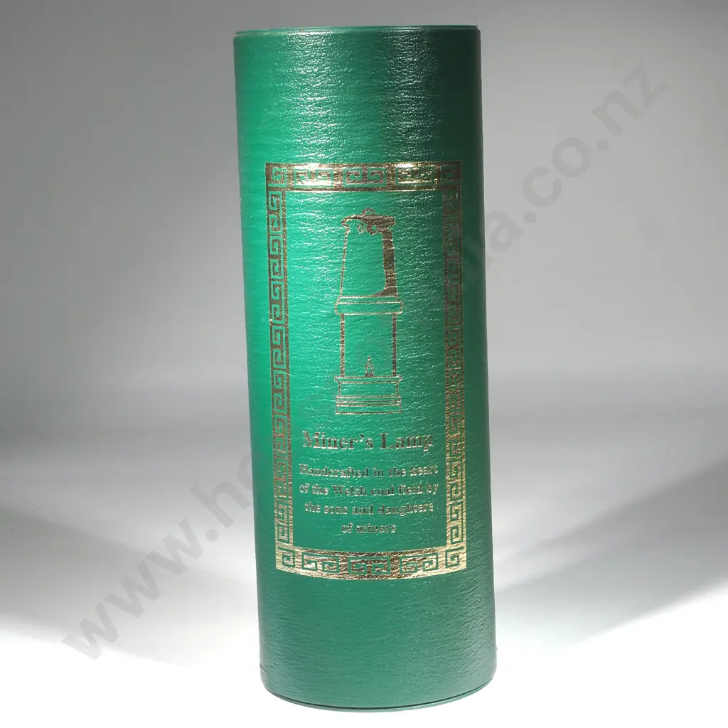 Brass British Coal Mining Miners lamp Aberaman Colliery Wales In Original Box Image 1++