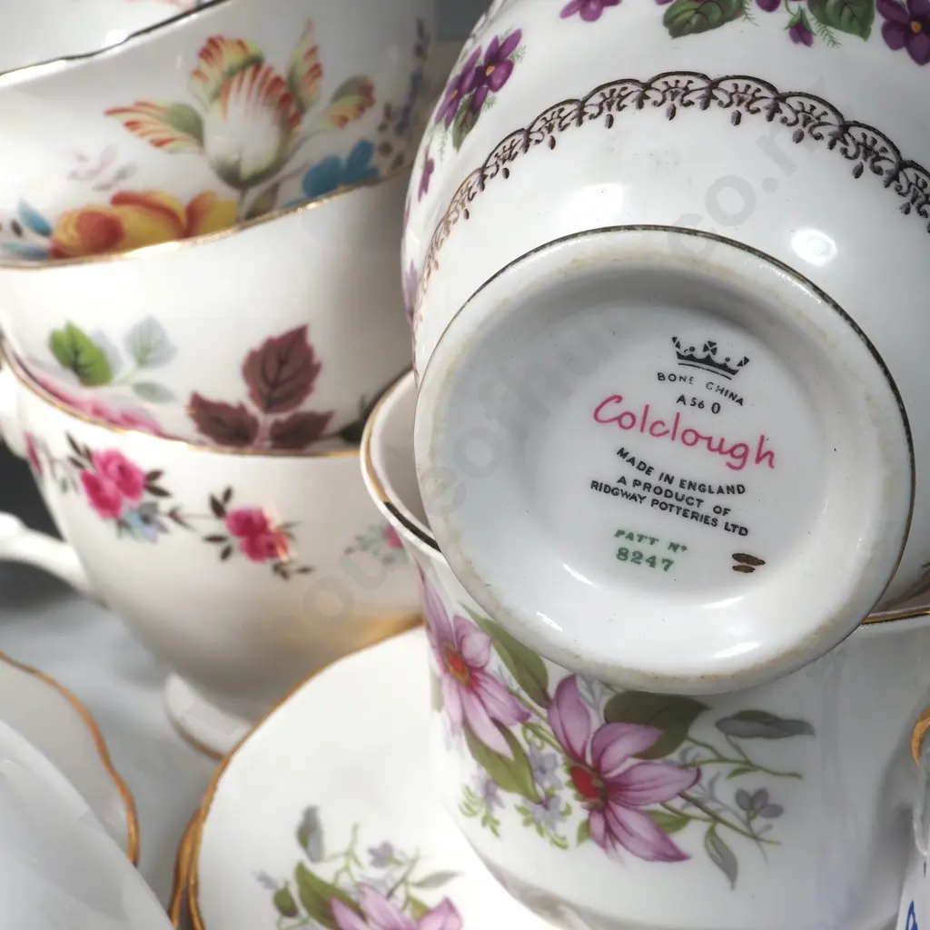 Queen Anne 6 Place Tea Set Comprising Cups, Saucers & Plates & Two Other Trios - Colclough & Queen Anne  Image 1++