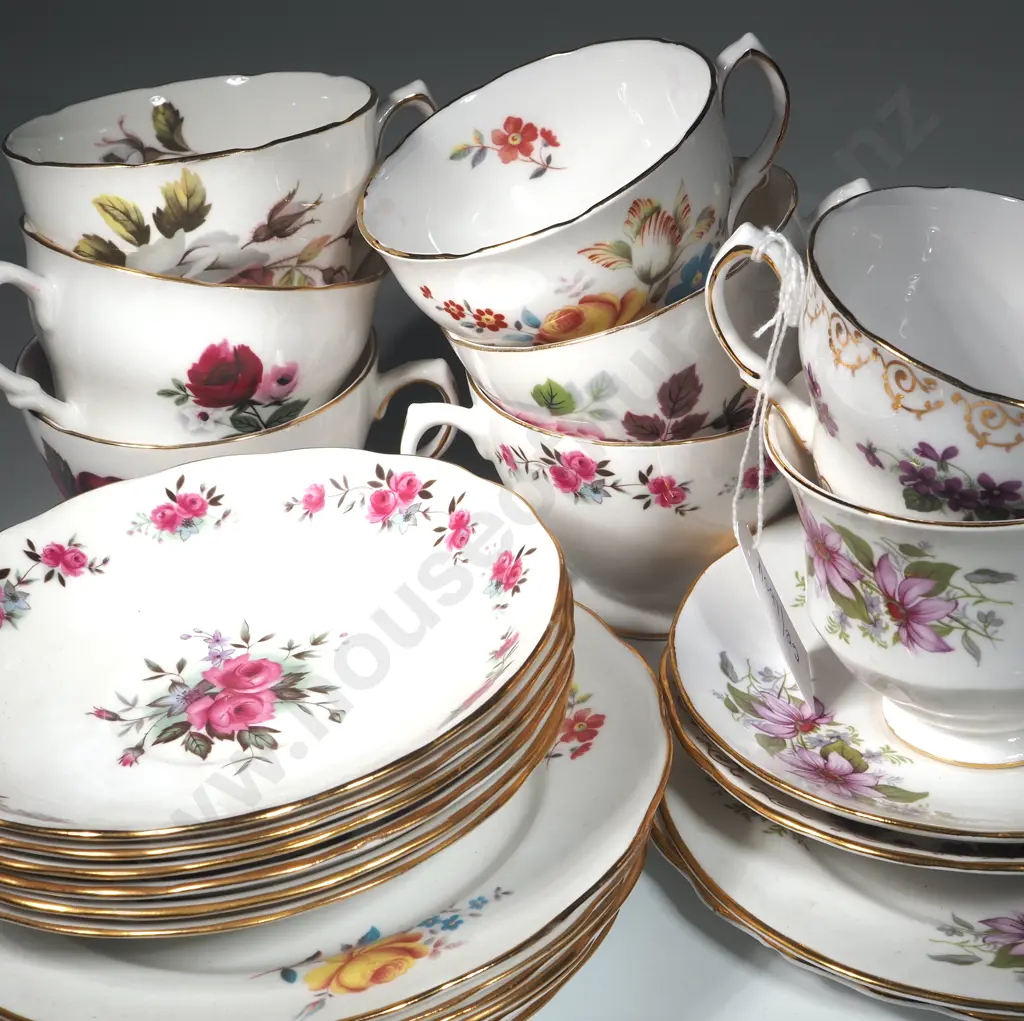 Queen Anne 6 Place Tea Set Comprising Cups, Saucers & Plates & Two Other Trios - Colclough & Queen Anne  Image 1++