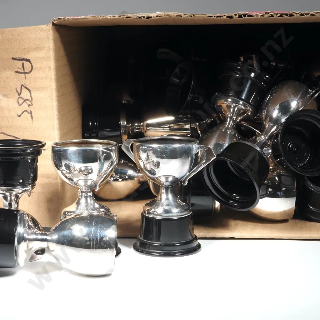 Large Quantity Of Silver Plate Small Trophies. Many Unengraved.  Image 1++
