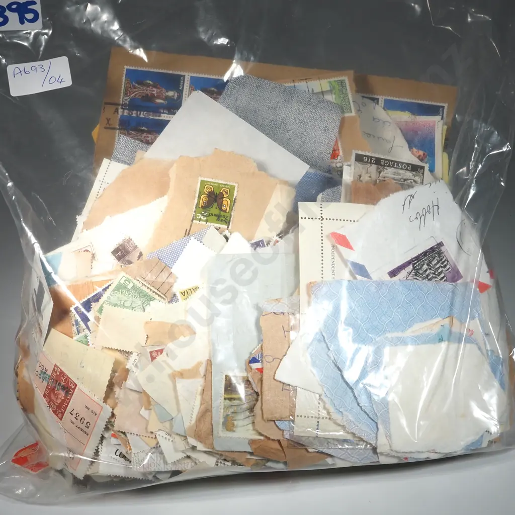 Large Assorted Lot of Stamps Cut Off Envelopes & Packages. Image 1++