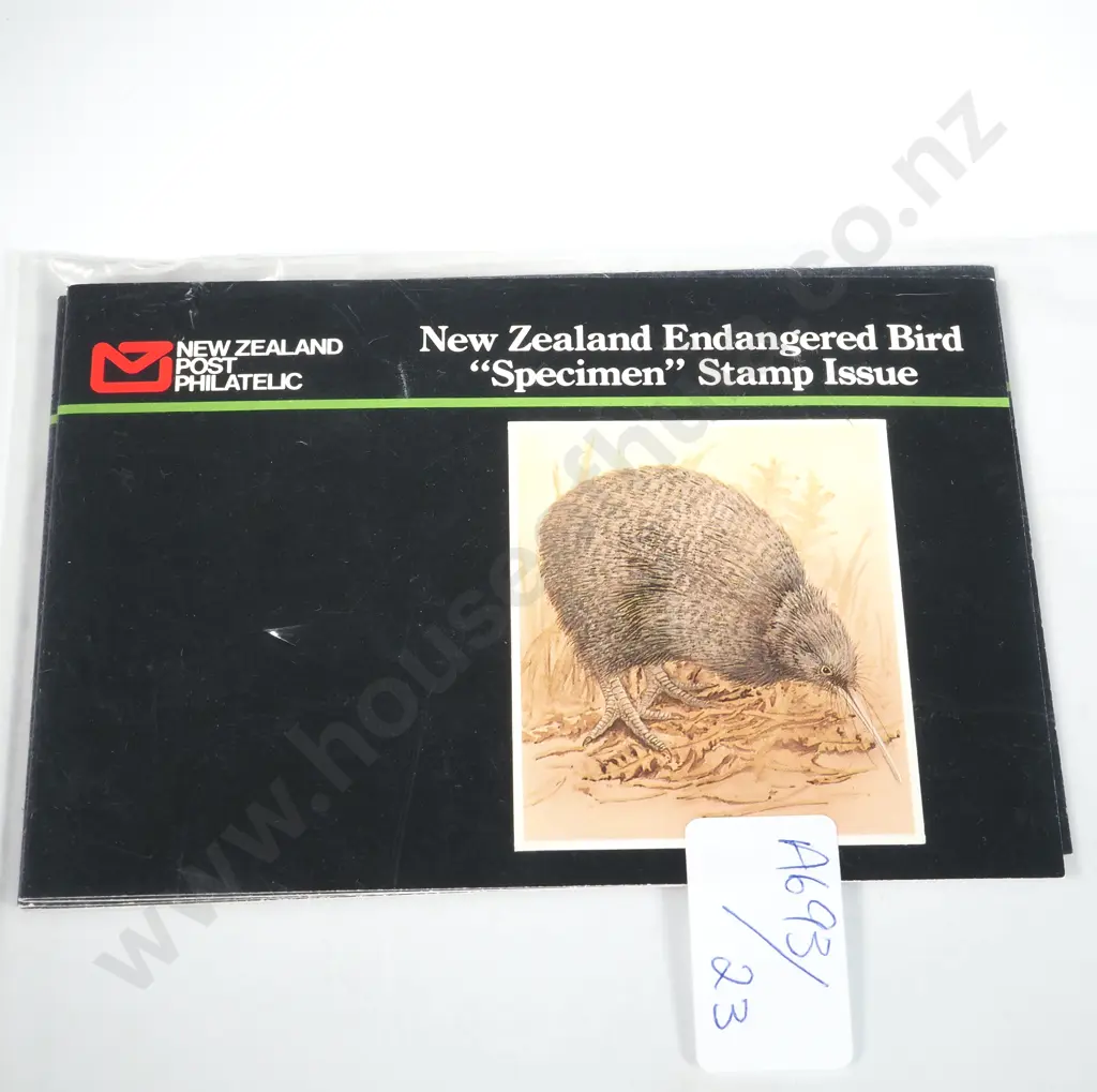 Four NZ Post Philatelic Society NZ Endangered Bird Specimen Stamp Issues. Image 1++