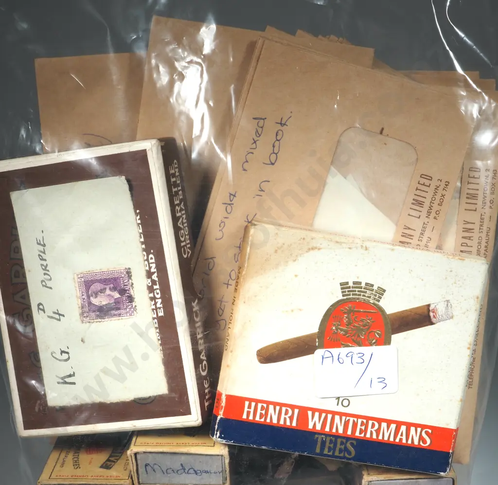 Envelopes, Cigarette & Match Boxes Containing Loose Stamps - Franked & Unfranked. Image 1++