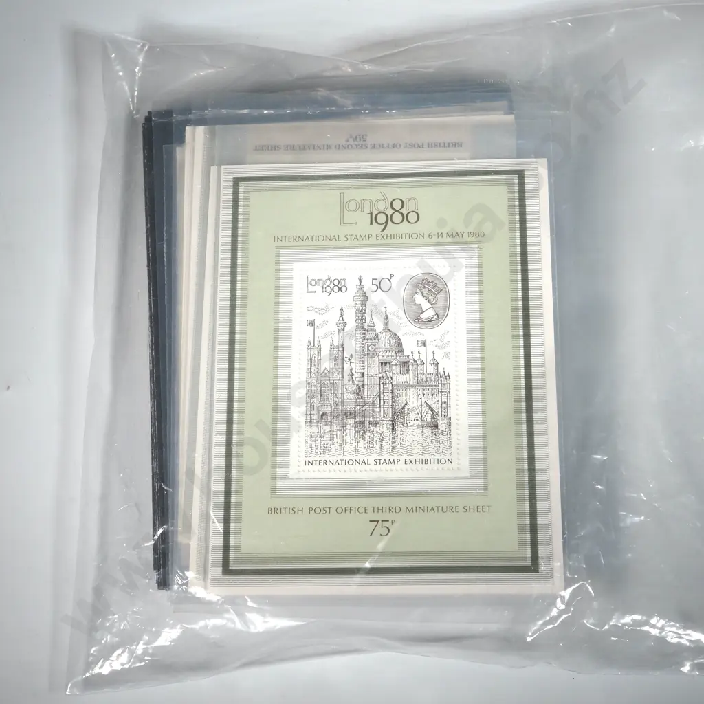 Lot of International Stamp Exhibition Miniature Stamp Sheets. Image 1++