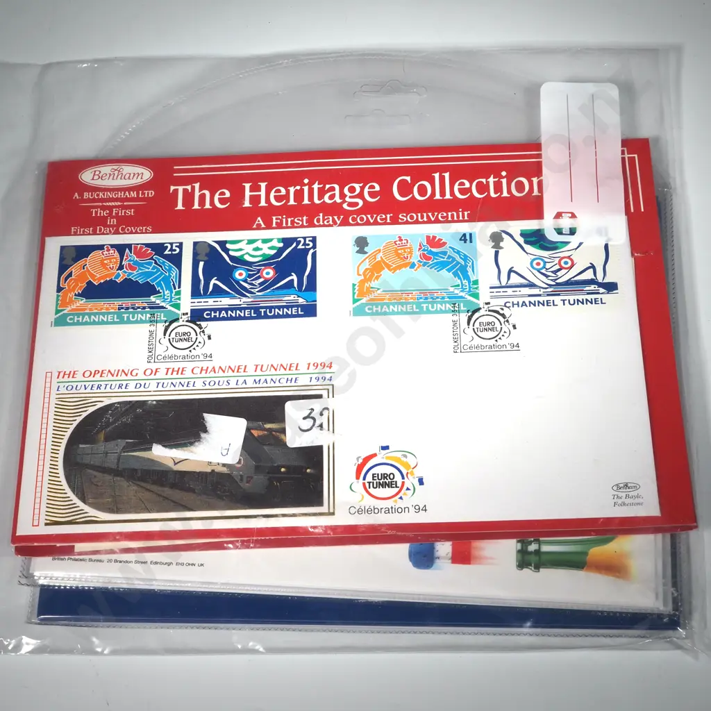 Royal Mint & Benham First Day Souvenir Covers - Opening of the Channel Tunnel. Image 1++