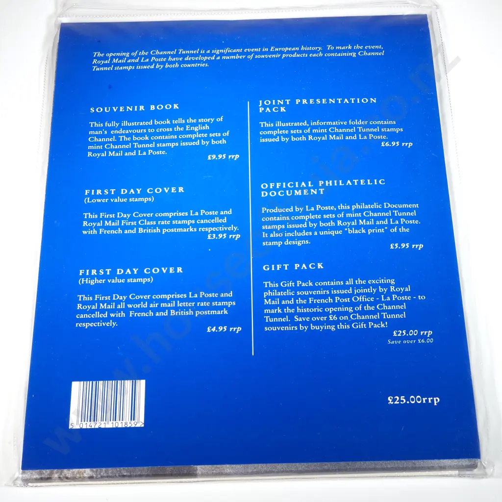 Royal Mail 'The Channel Tunnel Collection' Gift Pack. Image 1++