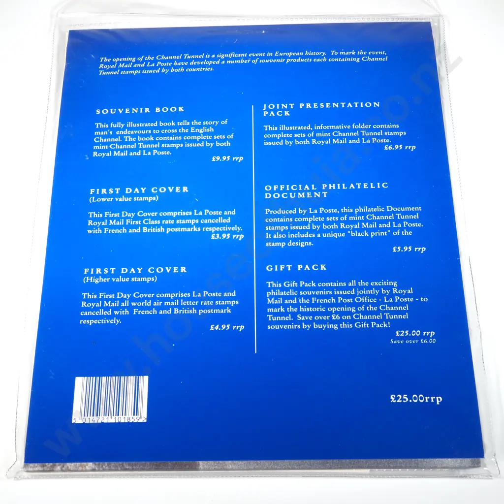Royal Mail 'The Channel Tunnel Collection' Gift Pack. Image 1++