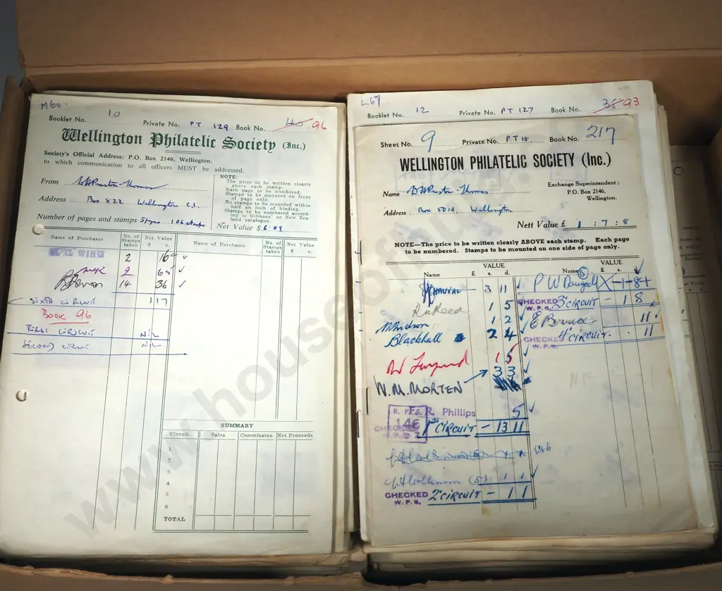 Large Assorted Lot of Wellington Philatelic Society Stock Booklets & Sheets. Image 1++