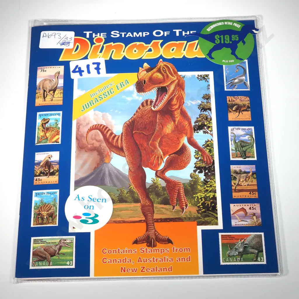Dinosaur Stamps from Canada, Australia and New Zealand Image 1++