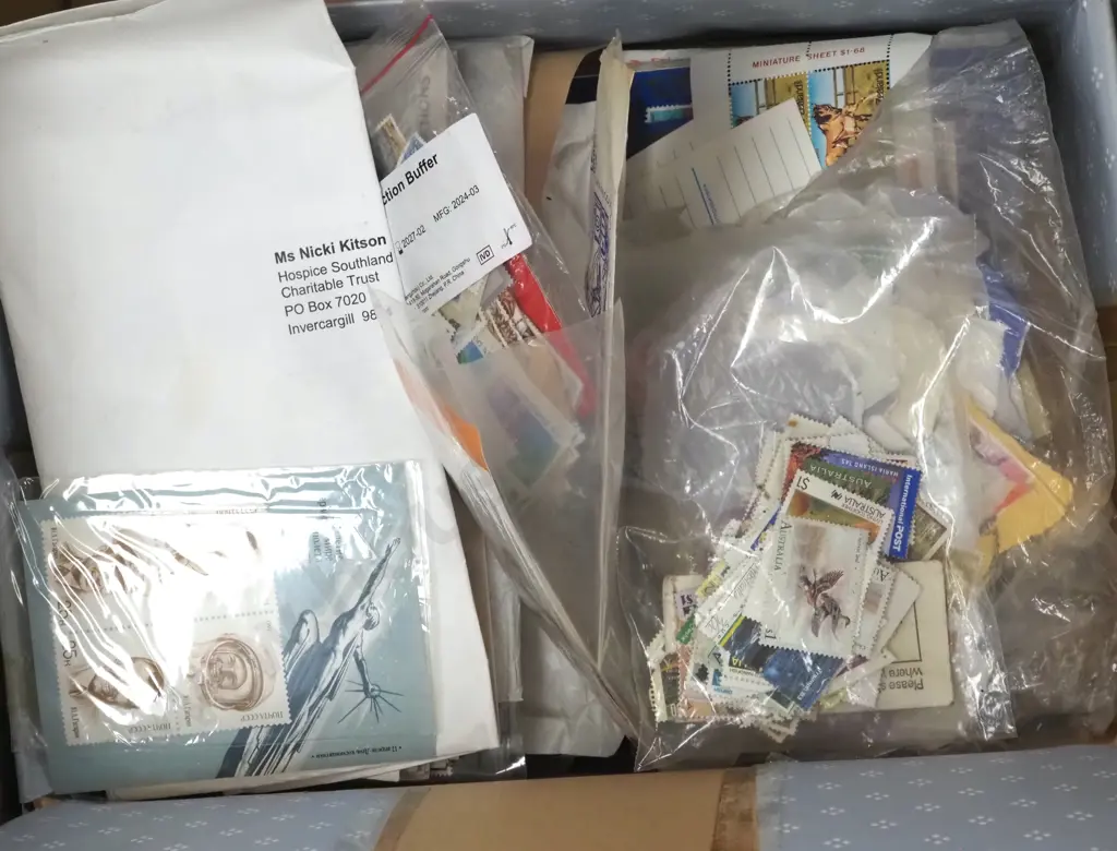 Box Lot of Covers & Loose Stamps. Image 1++