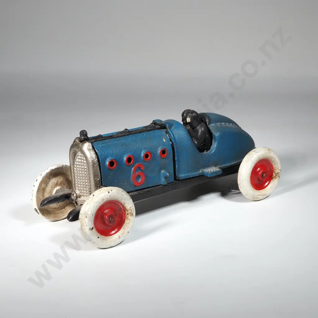 Vintage Cast Iron Racing Car - 25cm Long  Image 1++