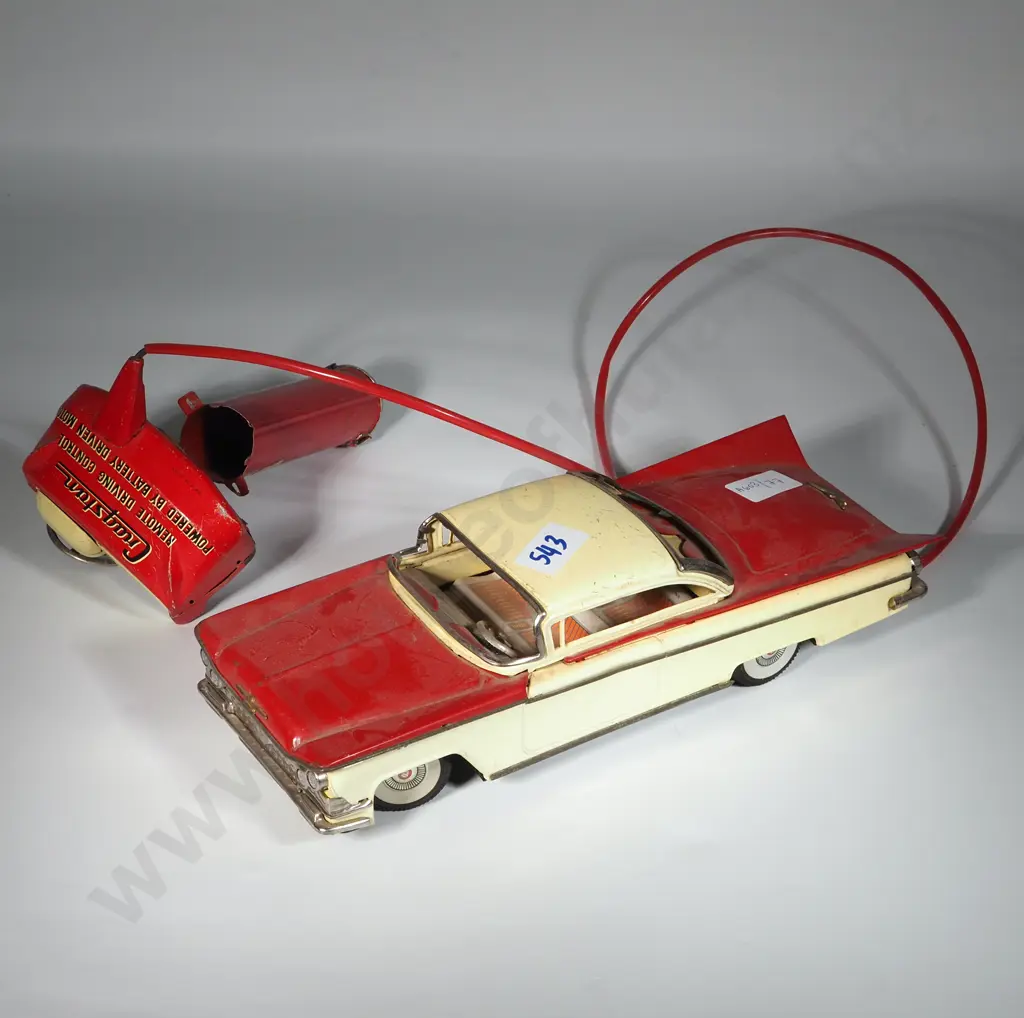 Battery Operated Remote Control Yonesawa Cragstan 60s Lincoln Convertible. Car Windows Missing Image 1++