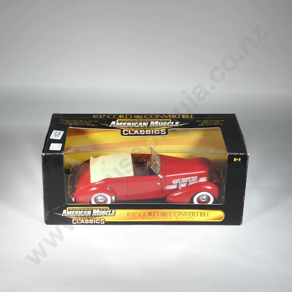 Boxed American Muscle Die Cast 1937 Cord 812 Convertible. A/F. Image 1++