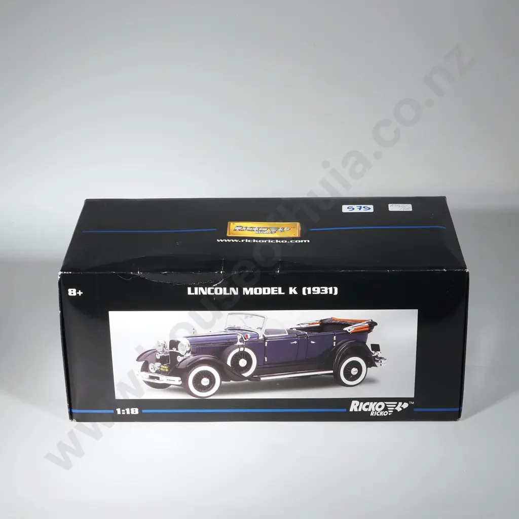 Boxed Ricko 1931 K Lincoln. 1:18. A/F. Image 1++