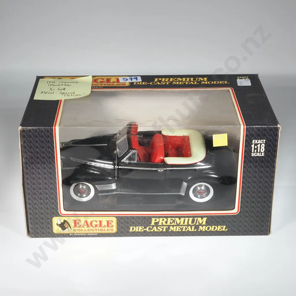 Boxed Eagle Premium Die-Cast 1941 Chevrolet Convertible - Special Deluxe. 1:18. A/F. Image 1++