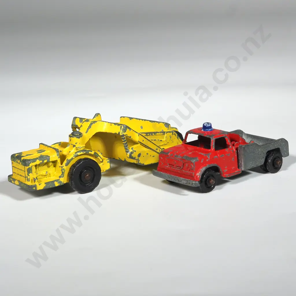 Small  Yellow Fun Ho Tractor & Trailor & Red Haulage Truck Image 1++