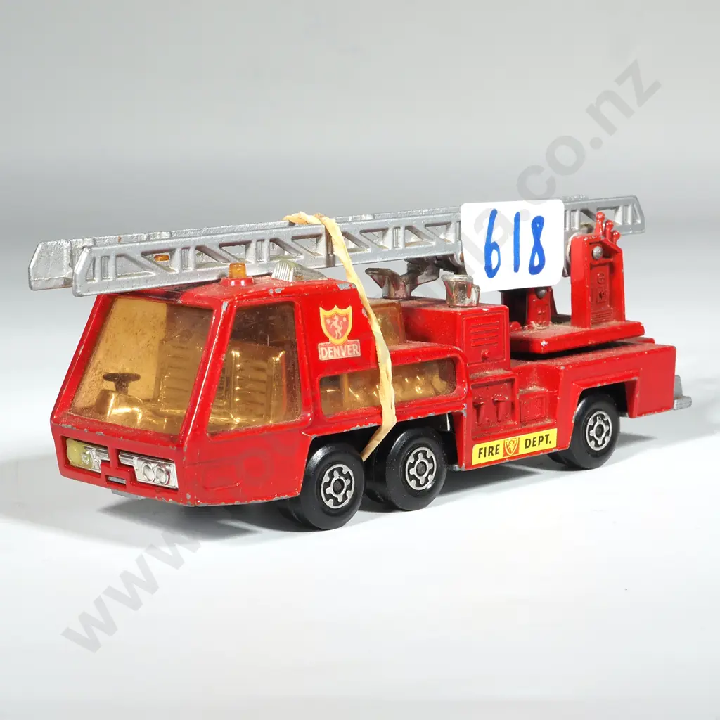 Red Matchbox SuperKings K-9 Fire Tender w Extension Ladder.. Image 1++
