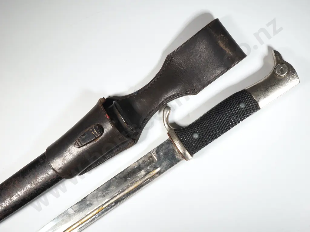 German WWII Fireman's Dress Bayonet Complete w Scabbard & Frog. Image 1++