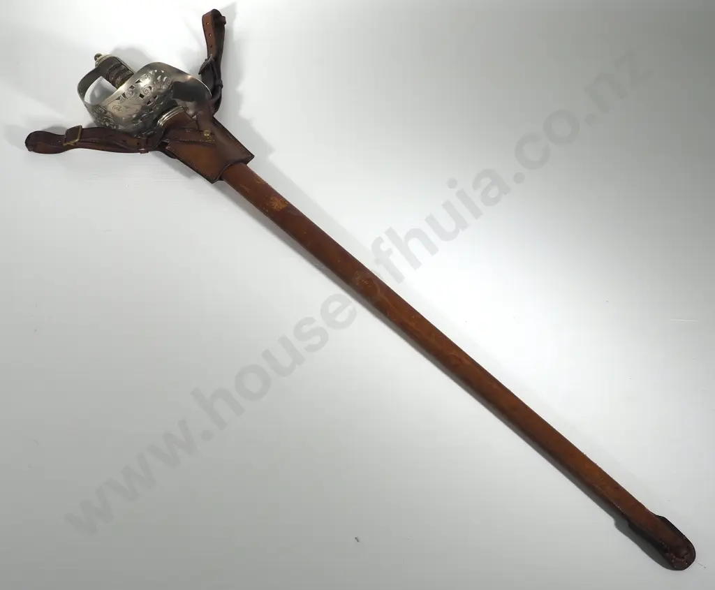 George 5th 1897 Pattern Sword - Made by W H Turner & Company Sheffield - Some Damage to Bottom of Scabbard  Image 1++