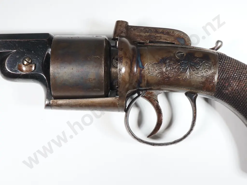 Thomas Jackson Transitional Revolver w London Proof Marks c 1789 - Exceptional Colour case w original Hardening & Bluing Image 1++