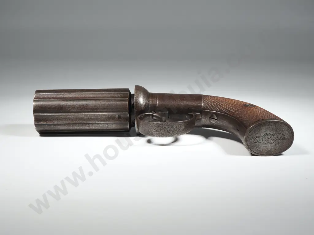 Six Barrel Pepperbox Revolver. Image 1++