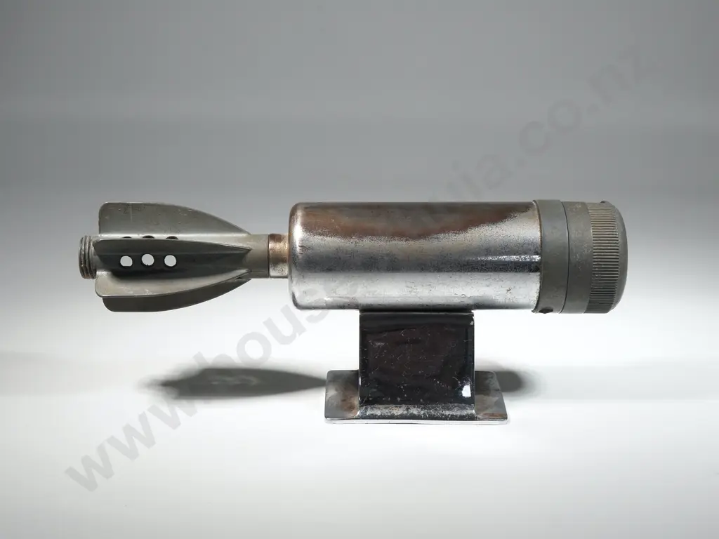 2" Mortar Bomb Sectionalised on a Chrome Stand. Image 1++