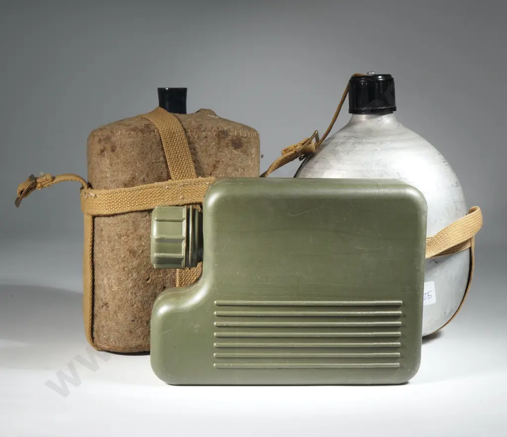 3 Water Bottles (NVA, USA, Canadian) WW2 Image 1++