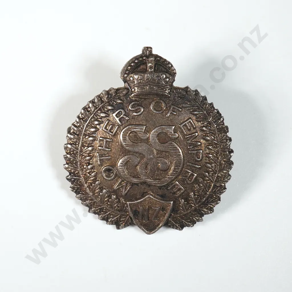 Sterling Silver Mothers of Empire NZ Badge Image 1++