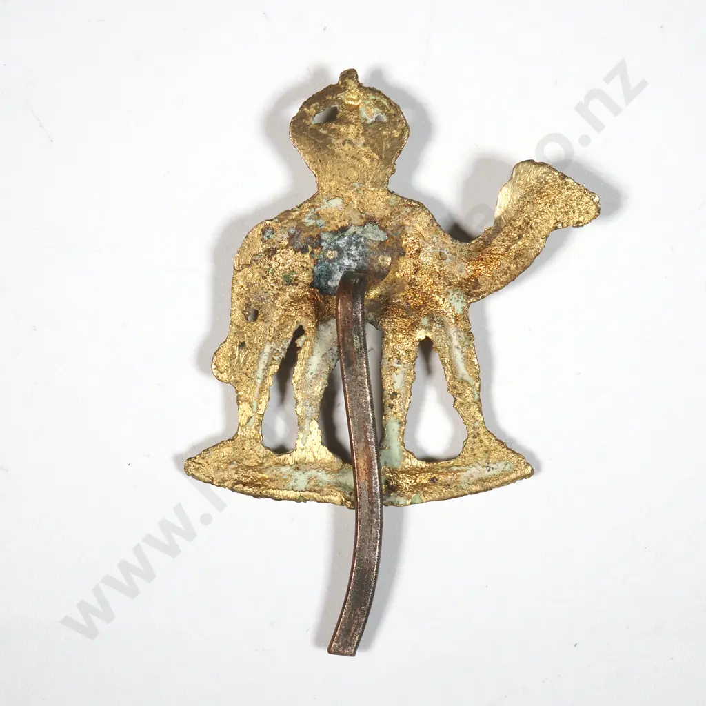 WW1 New Zealand Sand Cast Camel Corps Cap Badge  Image 1++
