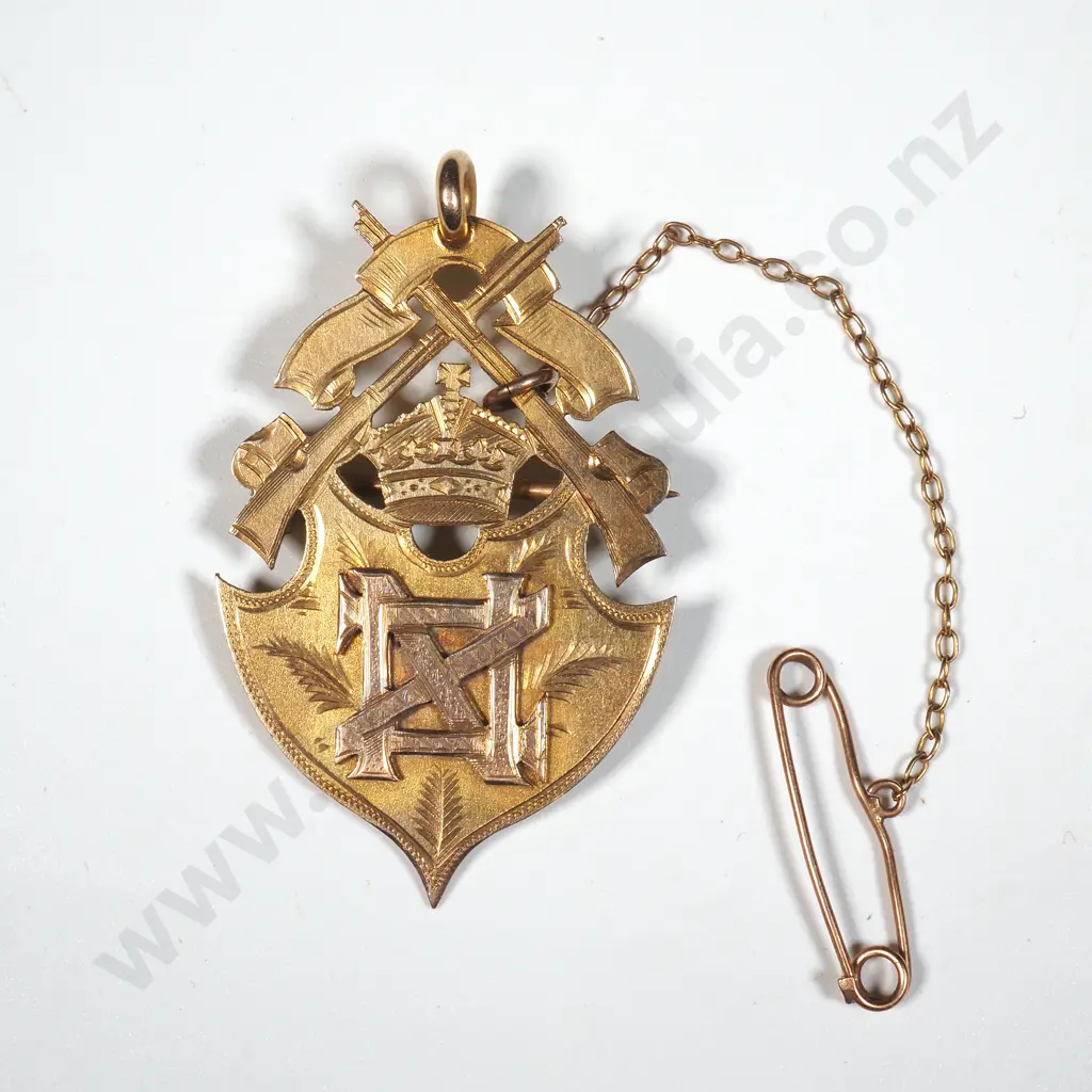 Two WW1 Return Fobs to Two Brothers - One KIA in 9ct Gold from Tahakopa  Image 1++