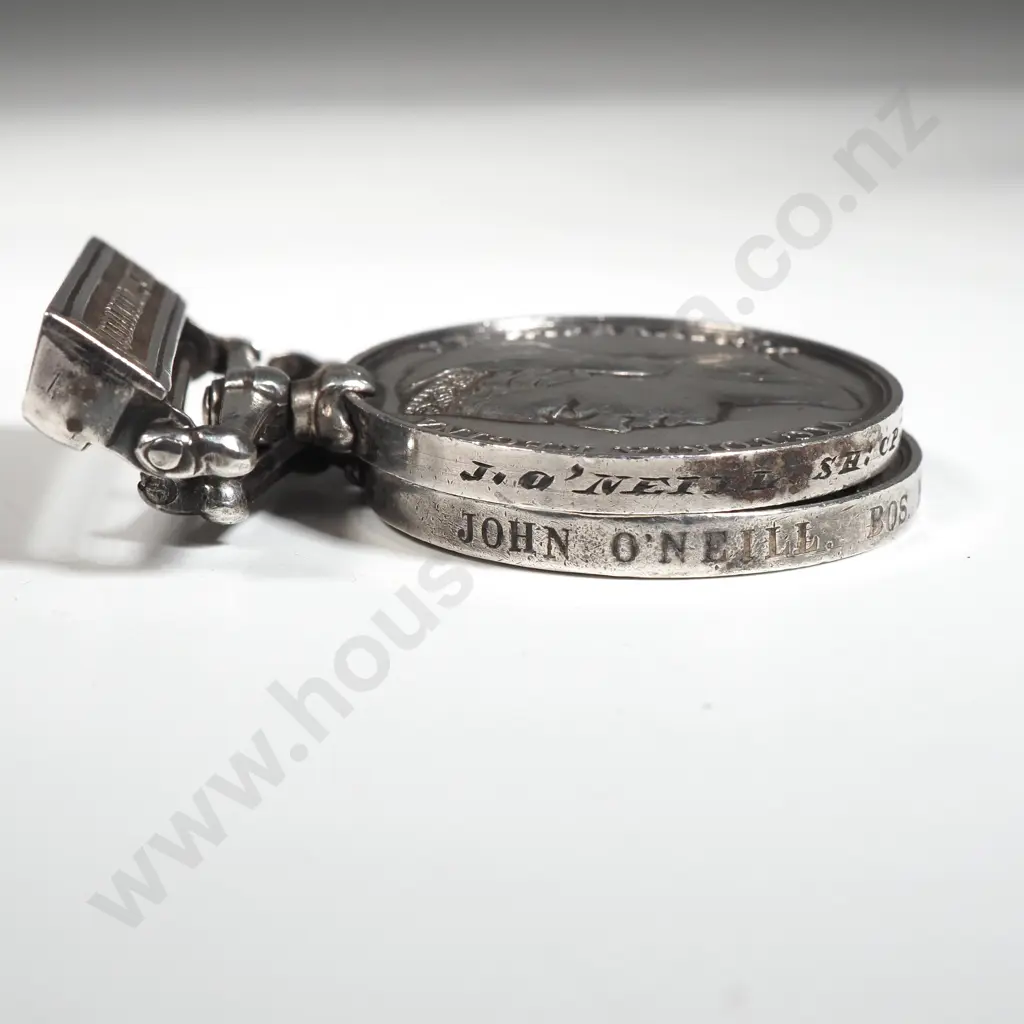 Victorian English Royal Navy Group of Three Medals - Egypt 1882 Medal - LSGC & Khedives Star - John Oneil Boatswains Mat Image 1++