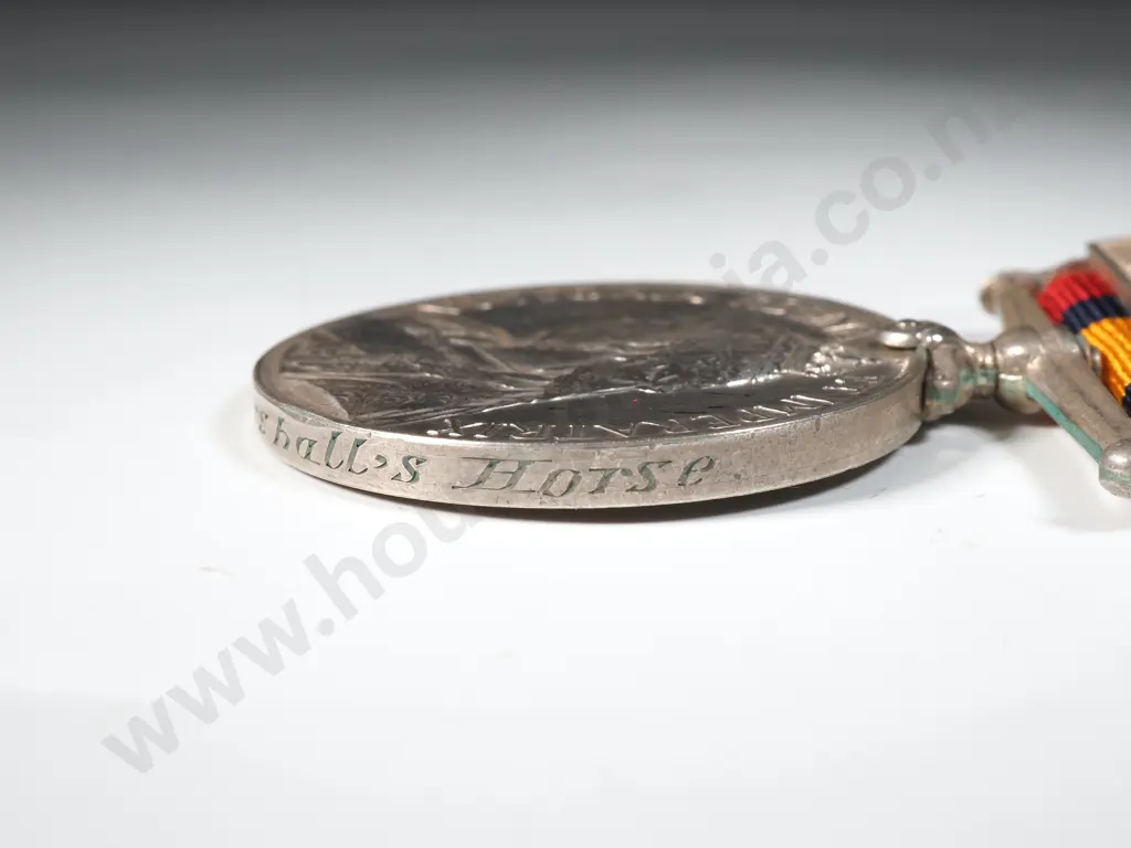 Boer War Q.S.A. Medal & 2x Bars. LT N Lewin. 'Marshall's Horse' Cavalry Unit. Image 1++