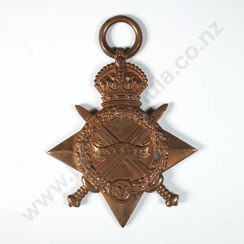 WW1 Australian 1914/15 Star to 1371 Pte F Johnson 2/BN AIF - Died Between 7 -14 August 1915 - Lone Pine Memorial Turkey  Image 1++
