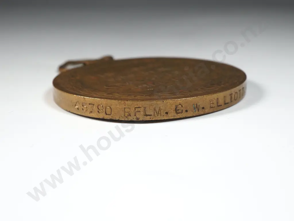 WW1 Victory Medal to 45790 RFLM C W Elliot  Image 1++