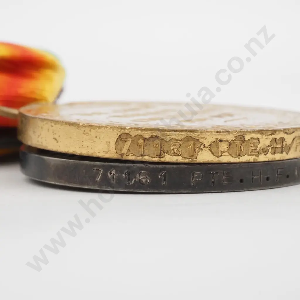 WW1 Medal Pair to 71161 PTE H F Miller  Image 1++