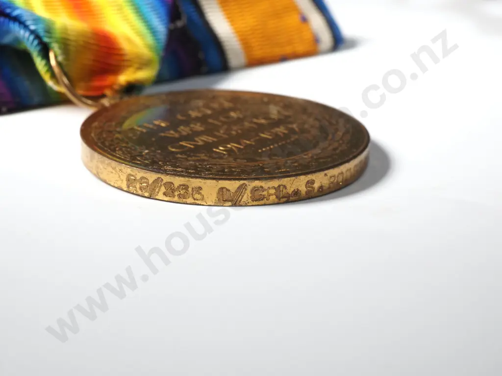 WW1 New Zealand Pair / Photograph / Ephemera to 25/356 L/CPL S Rodgers Image 1++