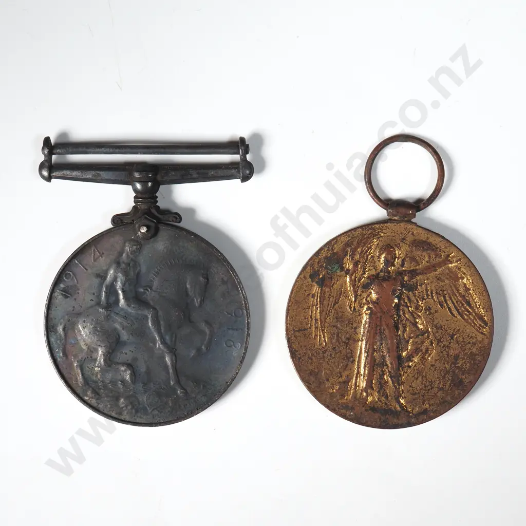 WW1 Medal Pair to 323623 SPR J Hamilton R.E.  Image 1++