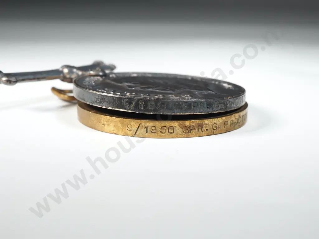 WW1 Medal Pair to 9.1950 SPR G Proctor - George Proctor NZ Engineers Died on 1 October 1917  Image 1++