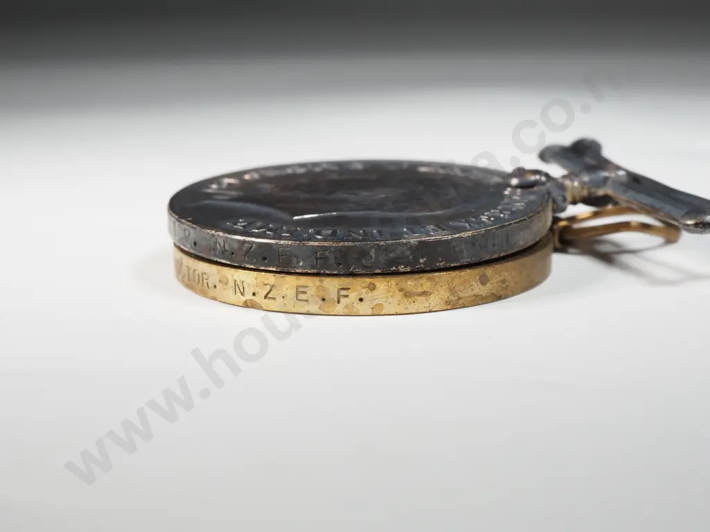 WW1 Medal Pair to 9.1950 SPR G Proctor - George Proctor NZ Engineers Died on 1 October 1917  Image 1++