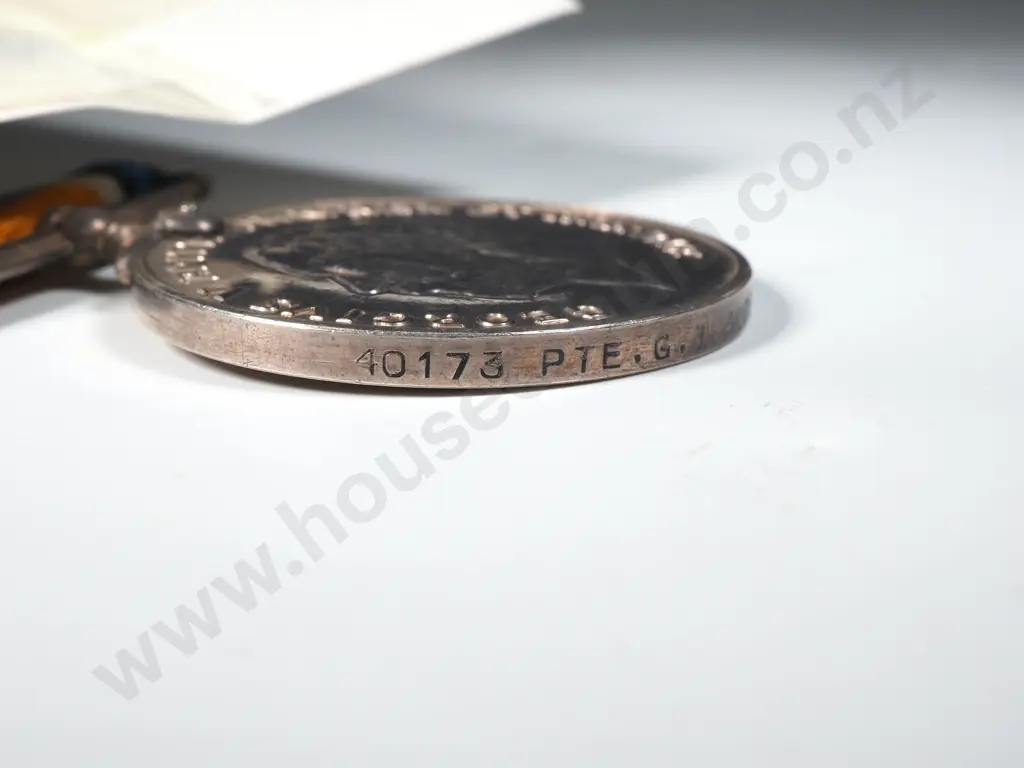 WW1 Pair to 40173 Pte G W Alderton NZEF - WIA Oct 1917  Image 1++