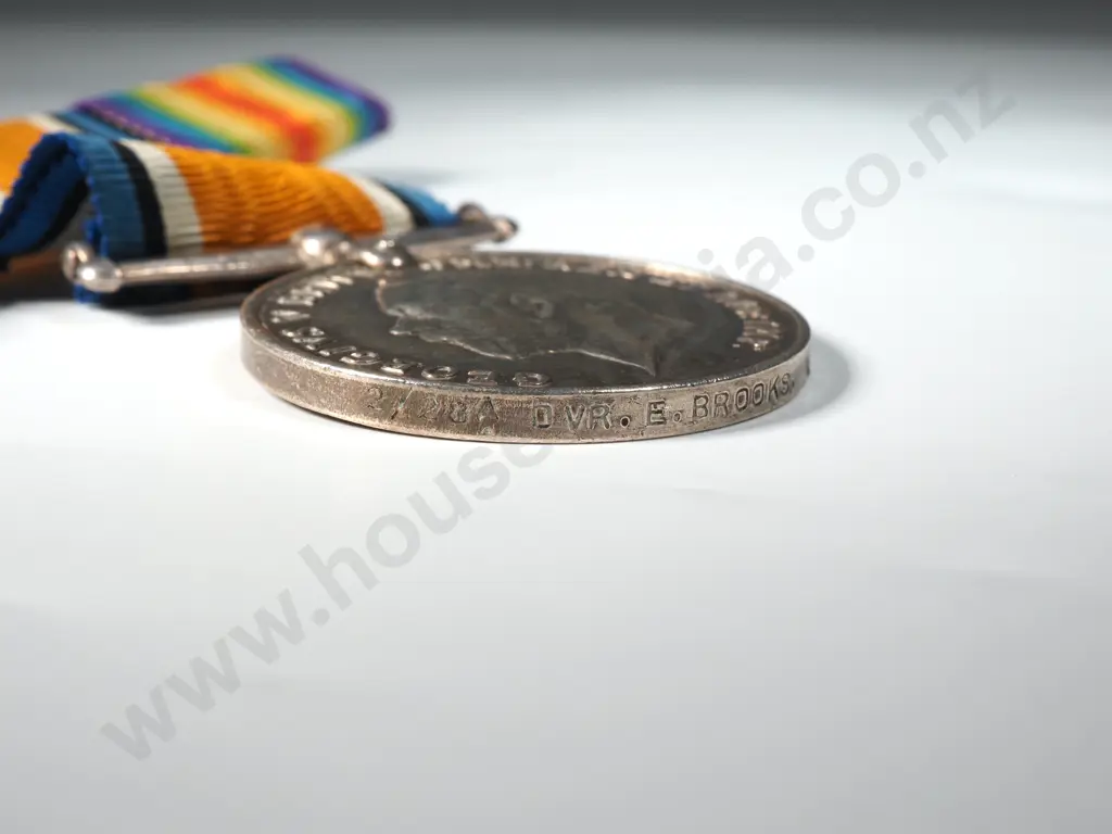 WW1 Trio to 2/28a Dvr Edward Brooks NZEF  Image 1++