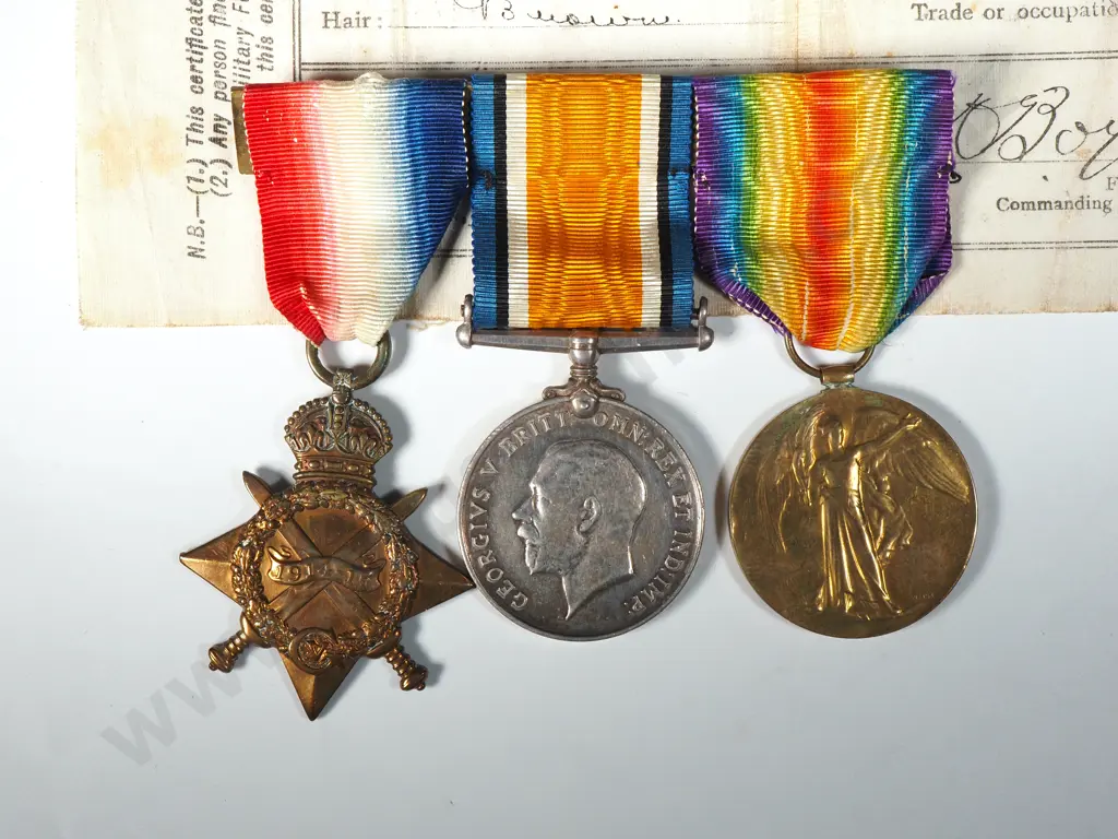 WW1 Trio to 2/28a Dvr Edward Brooks NZEF  Image 1++