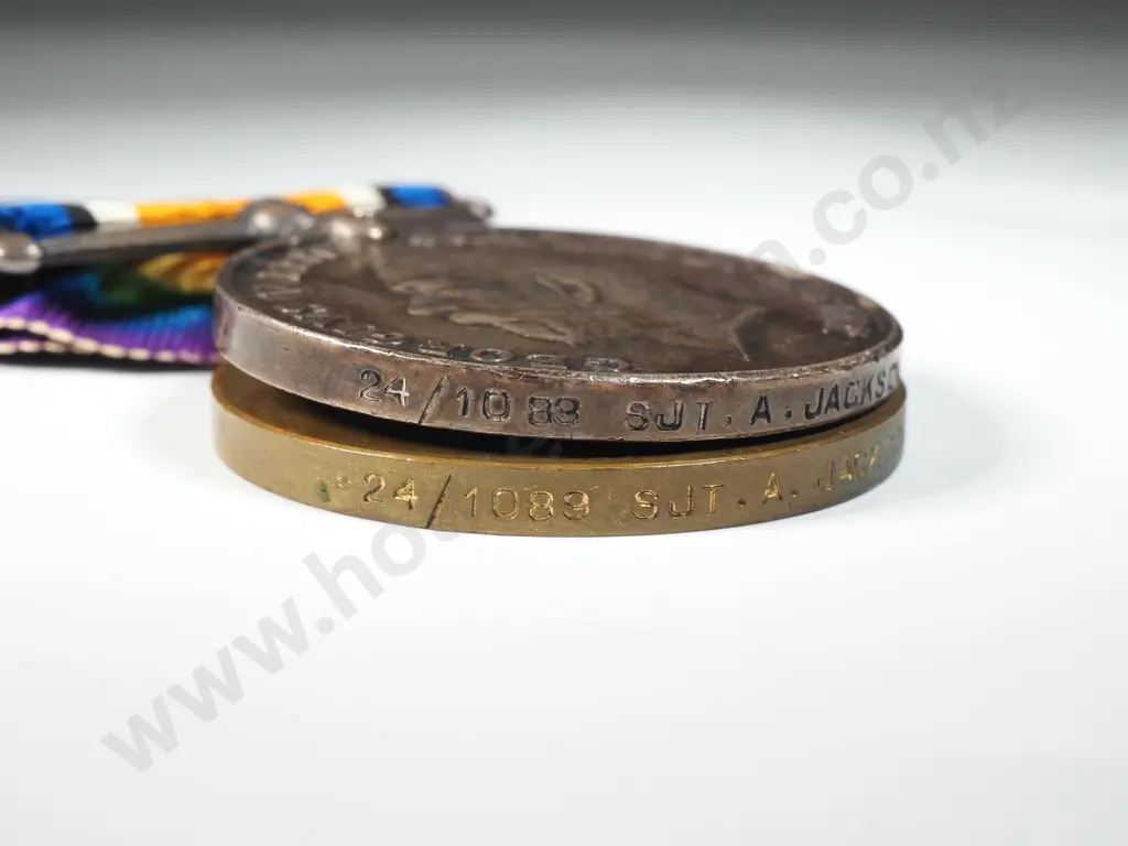 WW1 Trio to 24/1089 Sjt Athol Jackson NZEF  Image 1++