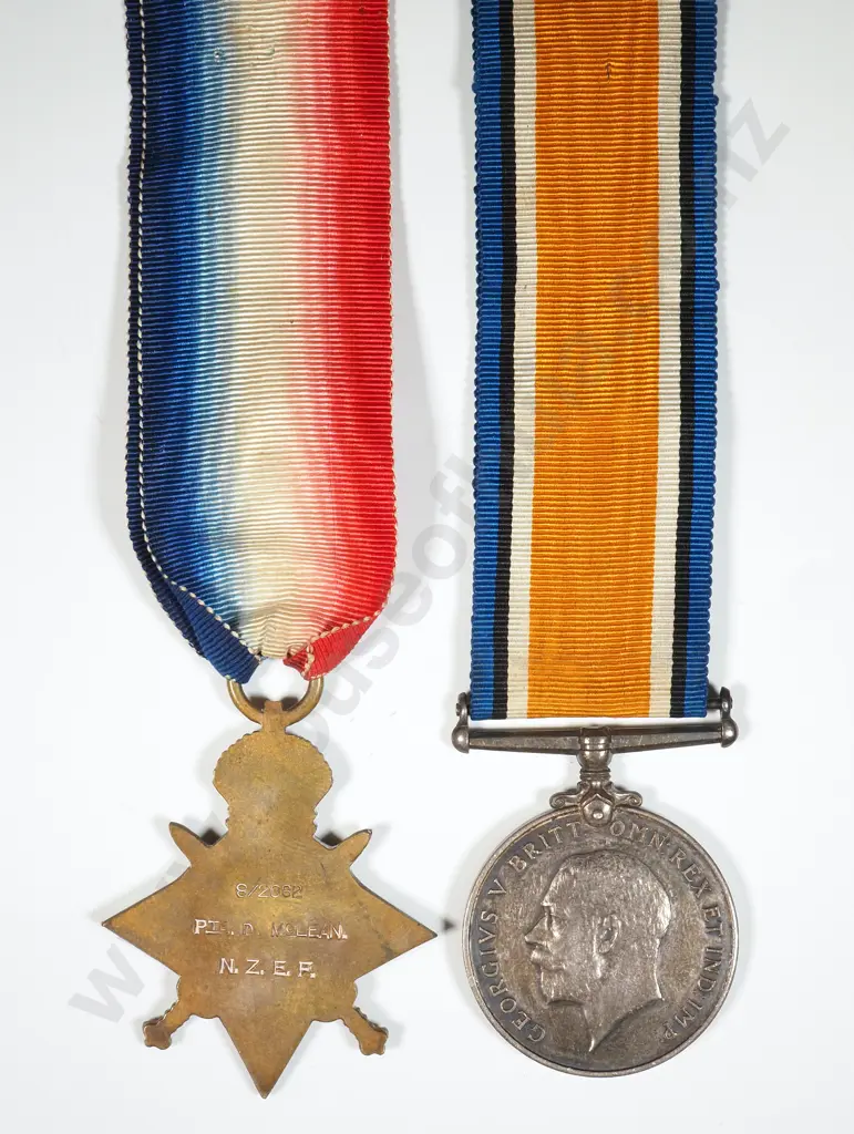 WW1 1914/15 Star & BWM to 8/2082 Pte D Mclean NZEF Image 1++