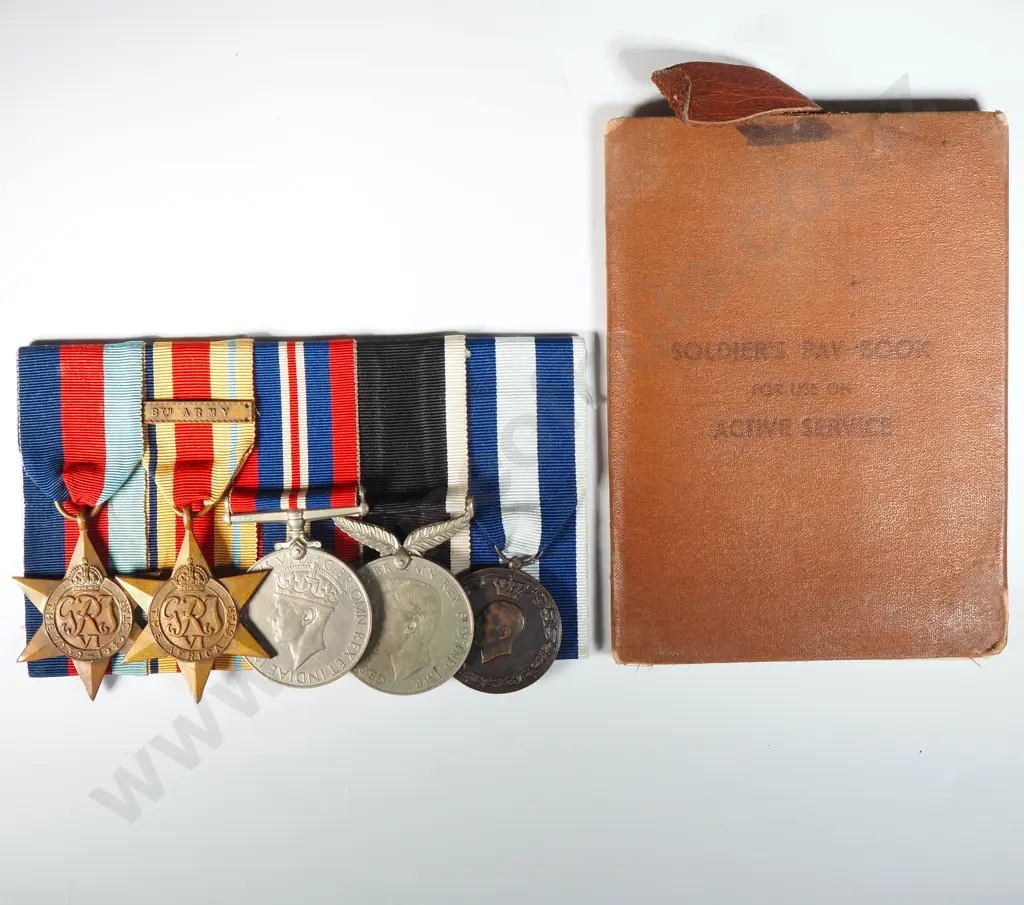 WW2 Medal Group & Pay-book to D E Ross Image 1++