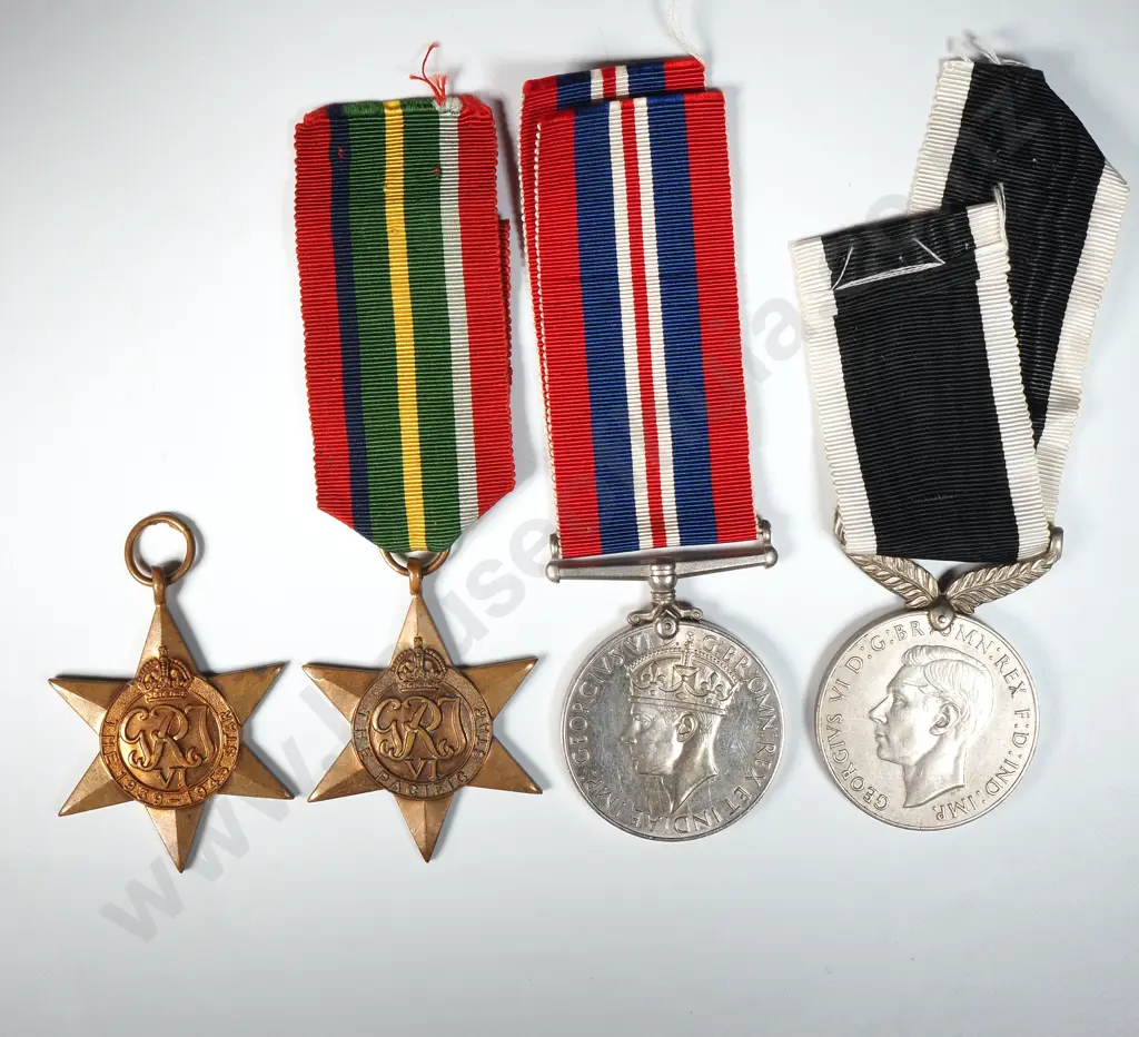 Unnamed WW2 New Zealand Group of Four Medals Image 1++