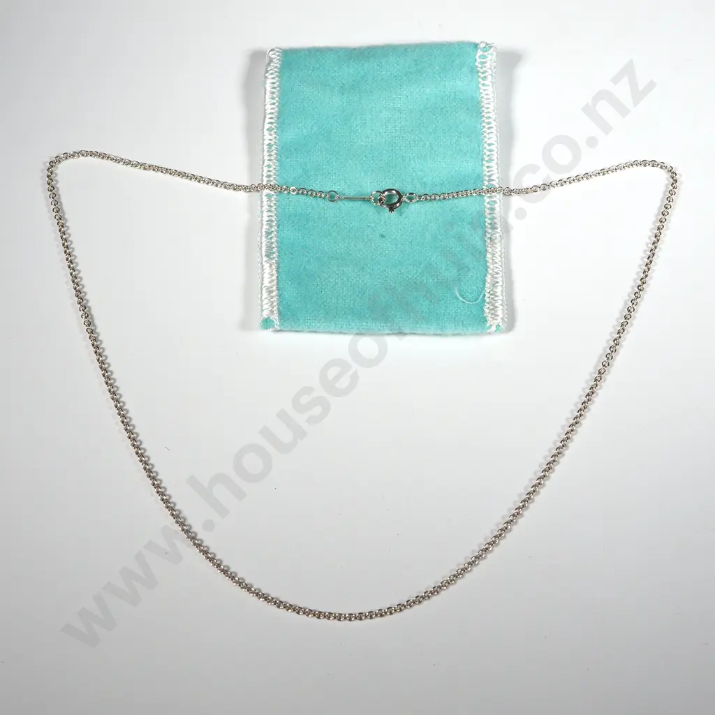 Tiffany Sterling Silver Cable Link Chain Complete with Bag Image 1++