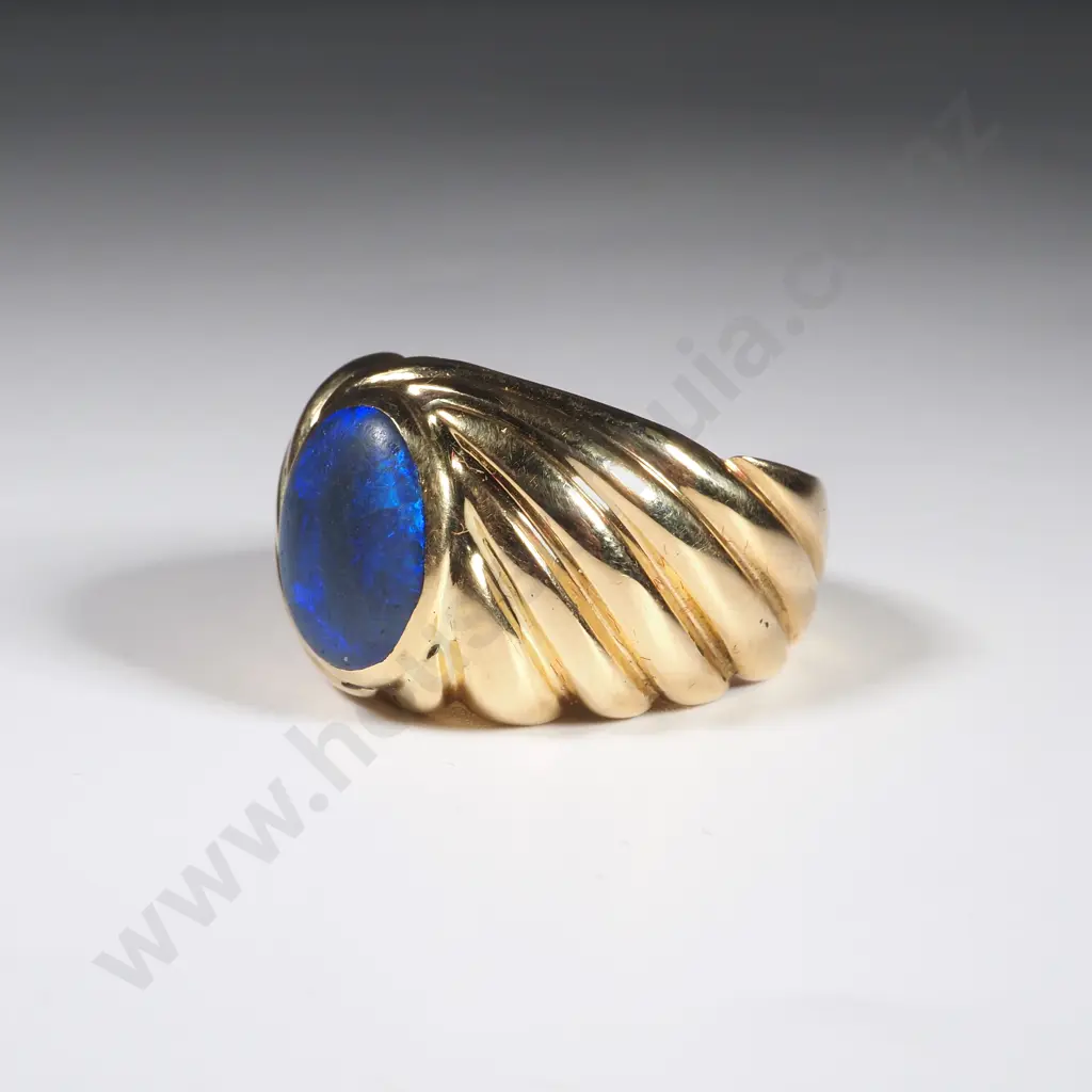 Substantial Mason Carter 18ct Gold & Opal Ring w Valuation $8,800.00 Image 1++