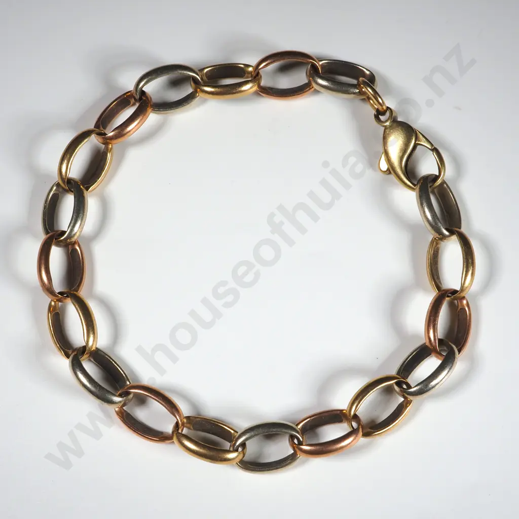 9ct Gold Bracelet in Rose / White / Yellow Gold Image 1++